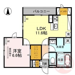 Clashist細井川の物件間取画像